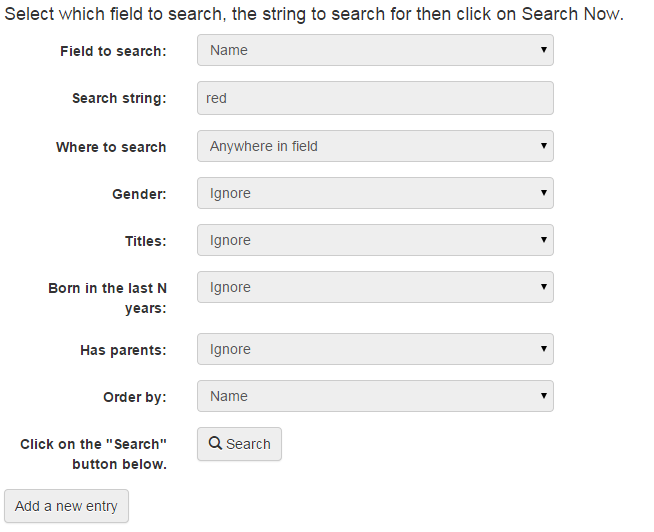 Search dialog